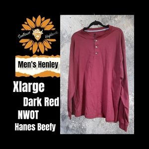 Men's Hanes Henley, XLarge